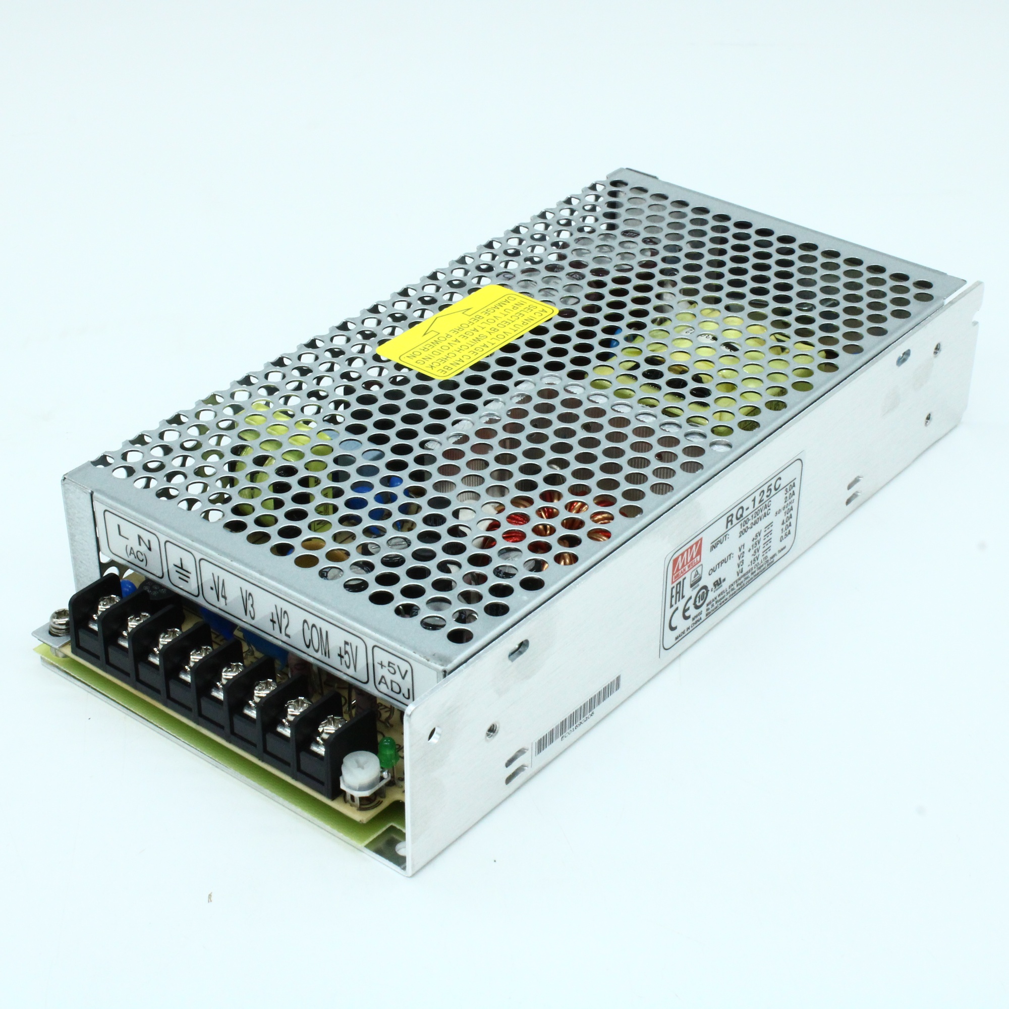 RQ-125C - Преобразователь AC-DC, в кожухе, 125Вт, выходы 5В/10A,15В/4A,-5В/1А,-15В/0.5А