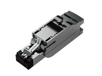 Разъем RJ45 на кабель RJ4508MMSFWIC05 - Разъем RJ45 на кабель, вилочный, прямой, 8 полюсов, цинк