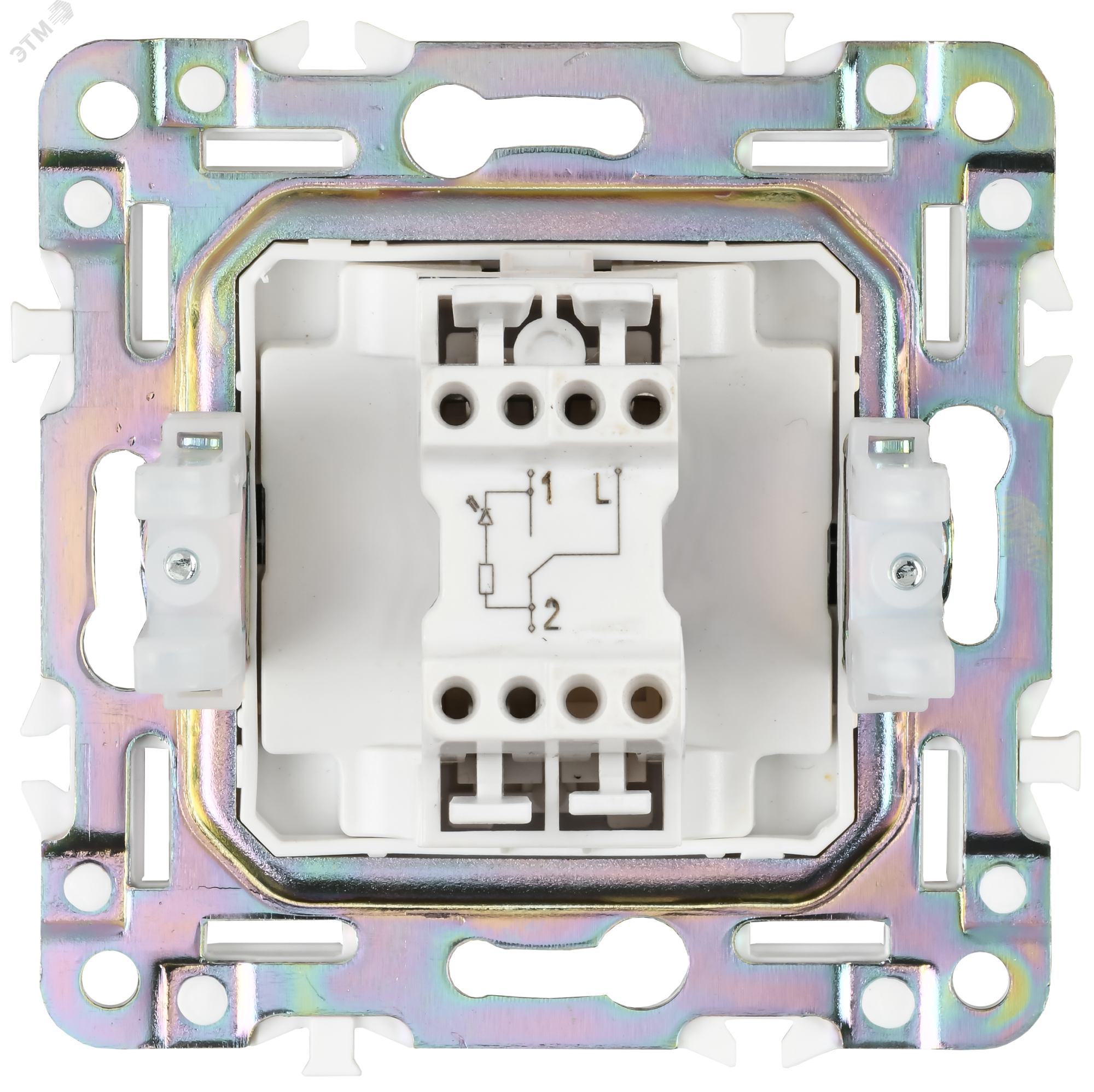 SKANDY Выключатель 1-клавишный проходной с индикацией 10А SK-V08Gr серый IEK SK-V12-1-10-K03