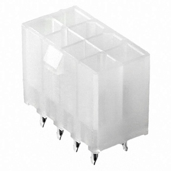 1586037-8 - Соединитель питания 8 контакт(-ов) 4.2мм луженый прямой монтаж в отверстие 8 терминала(-ов) 1 порт(-ов) коробка/лоток