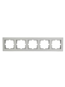 Рамка 5-местн. горизонт. VESNA платина 742-3500-150