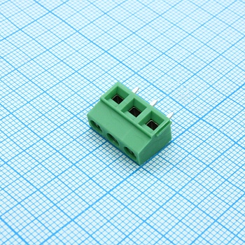 MKDSN 1.5/3-5.08 - Клемма на плату 13,5 A, 400 В, сечение: 1,5 кв.мм, контактов- 3, рядов- 1, контактов в ряду- 3, cемейство- MKDSN 1,5, шаг- 5,08 мм, цвет: зеленый, Длина выводов 3,5 мм, коробка