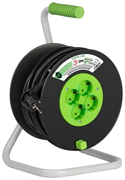 Удлинитель на пластик. катушке 4х30м с заземл. KAT-3x1.5-30m Greenline ПВС 3х1.5 Эра Б0065110