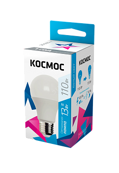 Лампа светодиодная A60 13Вт 4500К E27 220В КОСМОС LkecLED13wA60E2745