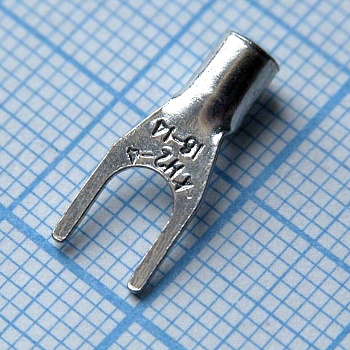 GSNB 2-5S - наконечник кабельный вилочный без изоляции d=5.3мм, сеч. пров.1.5-2.5мм2