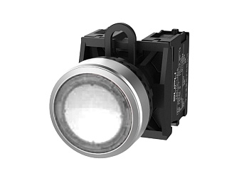 Кнопка плоская (прозрачная) TS2021-0AM70 - Кнопка круглая плоская, без блокировки, с подсветкой, алюминиевое переднее кольцо, без контактной группы, диаметр головки кнопки 29,5 мм, диаметр посадочного отверстия: 22 мм, цвет: прозрачный