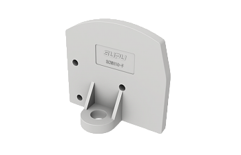 Проходная пластина SCWH10-F - Проходная пластина, через стенку, с монтажным штифтом, номинальное сечение: 10 мм кв., фиксация провода винтовая, 500V, 76A, цвет: серый