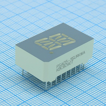 PSA05-11SURKWA - 1 разрядный индикатор 17 светодиодов сверхяркий красный ОА 18-Pin DIP Module