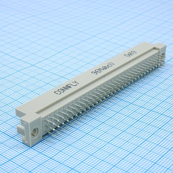DS1119-96MOV13 - Разъем (вилка)  DIN 41612 тип C 96pin (3х32), шаг 2.54мм трехрядный прямой (ряд АBC)