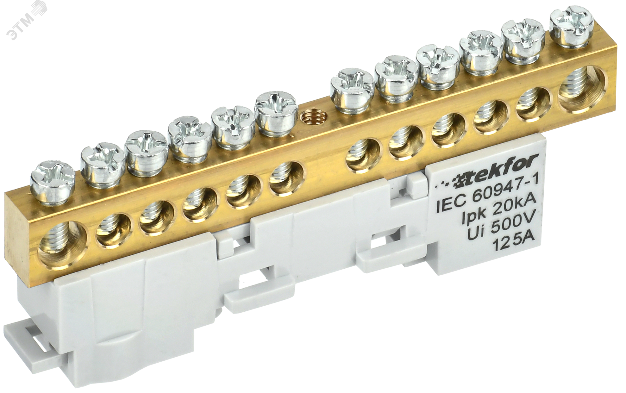 TEKFOR Шина L фаза неизолированная на универсальном держателе 8х12-12-Ср IEK TF-NN20-12-DL-K03