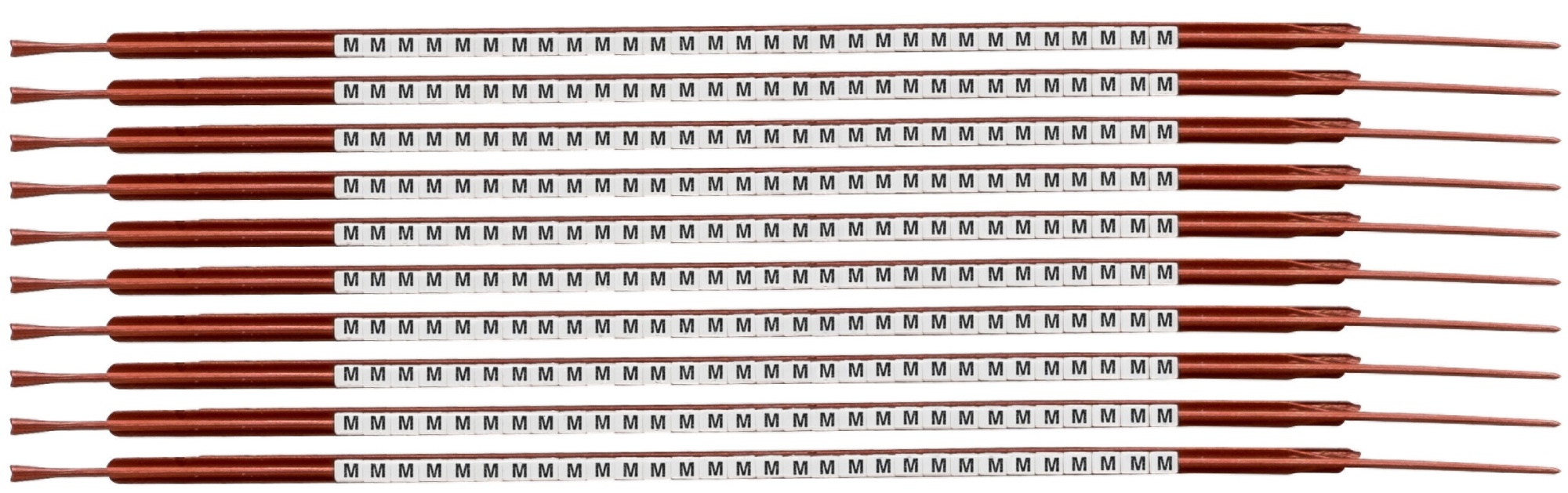 brd132972 - SCN-03-M клипсы белые, 300шт/упак, для провода 1-1.3мм диаметра, легенда M