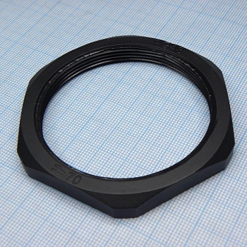 DLM-PG48P (black) - Гайка для крепления кабель ввода на панель