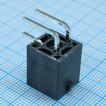 768250004 - Разъем типа провод-плата, 4 усиленных контакта шаг 5.7мм угловой монтаж в отверстие