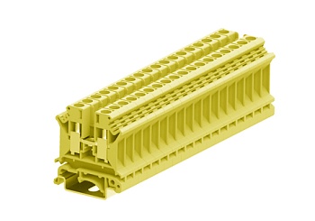 Проходная клемма 306997 - Проходная клемма, SUK6, тип фиксации провода: винтовой, номинальное сечение: 6 мм кв., 32A, 800V, ширина: 8,1 мм, цвет: желтый, тип монтажа: DIN 35
