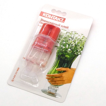 Клей  КОНТАКТ эпоксидный 3мин.шприц 12мл - Клей  КОНТАКТ эпоксидный 3мин.шприц 12мл