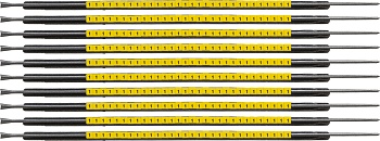 brd333051 - SCNG-05-1 клипсы жёлтые, 300шт/упак, для провода 1,4-1,8мм диаметра, легенда 1