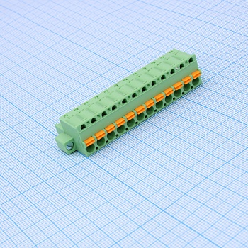 2EGTKDM-5.08-12P-14-00 - Нажимной безвинтовой клеммный блок 12 контактов шаг 5.08мм