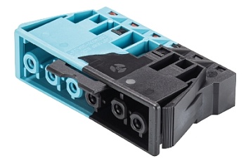 Разъем GST18I6F B2 R V SWPB - Розеточный разъем в панель, 6 полюсов, пружинная фиксация, толщина панели 0,5-2,5 мм номинальное напряжение: 250/400V, номинальный ток: 20A, цвет: черный/синий, серия gesis GST18i6