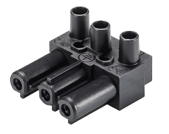 GESIS GST 18i3 S B1 - Розеточная контактная вставка, 3 полюса, винтовая фиксация, номинальное напряжение: 250V, номинальный ток: 20A, цвет: черный, серия gesis GST18i3