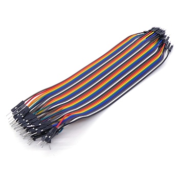 Набор перемычек в шлейфе штекер-штекер - провода соединительные "папа"-"папа" в шлейфе, разноцветные, длина 220мм