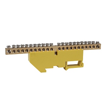 Шина нулевая с изолятором OptiKit BB-D-PE-DIN-22-6х9-желтый 277849