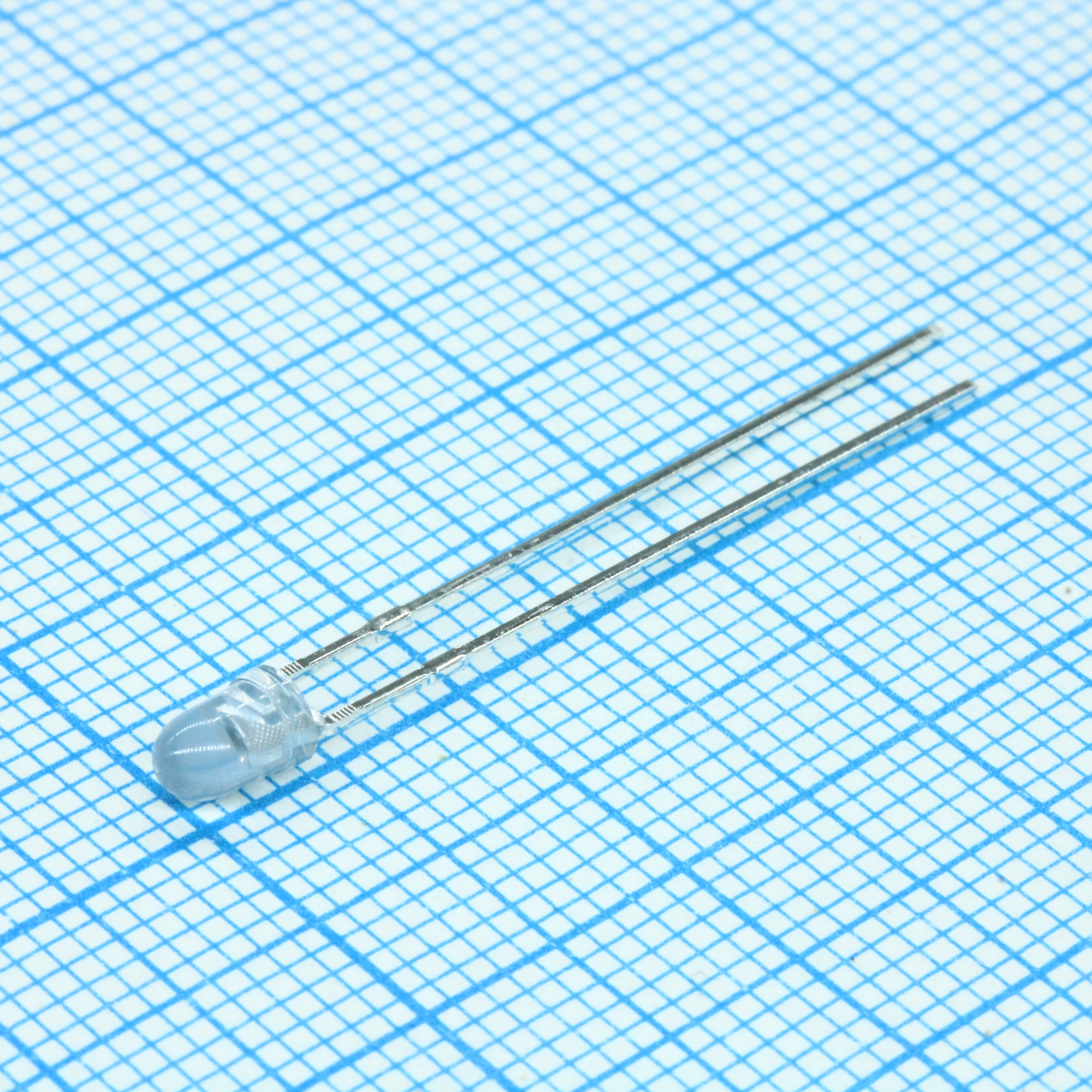 L-934MBD - Светодиод 3мм/синий/466нм/18-50мкд/синий матовый/60°