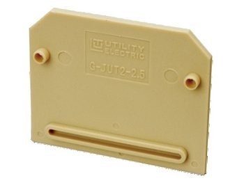 Торцевая крышка G-JUT2-2.5 - Торцевая крышка для клемм JUT2-2.5, цвет: бежевый