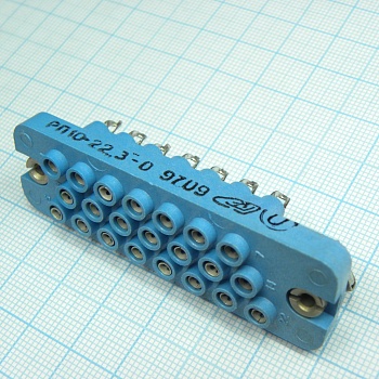 РП10-22 З-П-О розетка - Соединитель  низкочастотный, прямоугольный, внутреннего монтажа