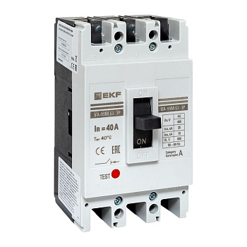 Выключатель автоматический 3п 63/40А 25кА ВА-99М PROxima mccb99-63-40m