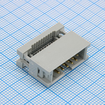 DS1015-10NN2A - IDC разъем, вилка на плоский шлейф 10pin(2x5), шаг 2.54мм