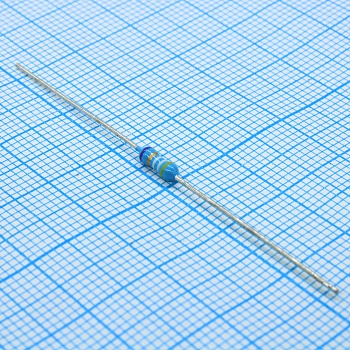 YR1B49R9CC - Резистор металлический прецизионный 49.9Ом ±0.1% 0.25Вт ±15ppm/°C аксиальный лента в коробке