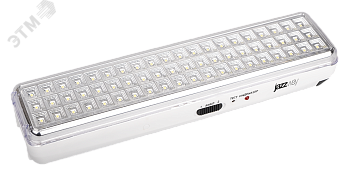 Фонарь-светильник аккумуляторный Accu9-L60-wh аварийный 60SMD яркий 300лм 2ч/эконом 90лм 6ч 220В аккум. Li-ion 3.7В 2.4А.ч бел. 5024540