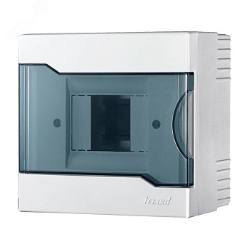 Бокс с прозрачной крышкой ЩРН-П-4 для наружной уст. 4-х модульных устройств 730-2000-004 NEW