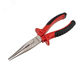 Тонкогубцы 200мм никелированные - двухкомпонентные рукоятки, высокоуглеродистая сталь CrV