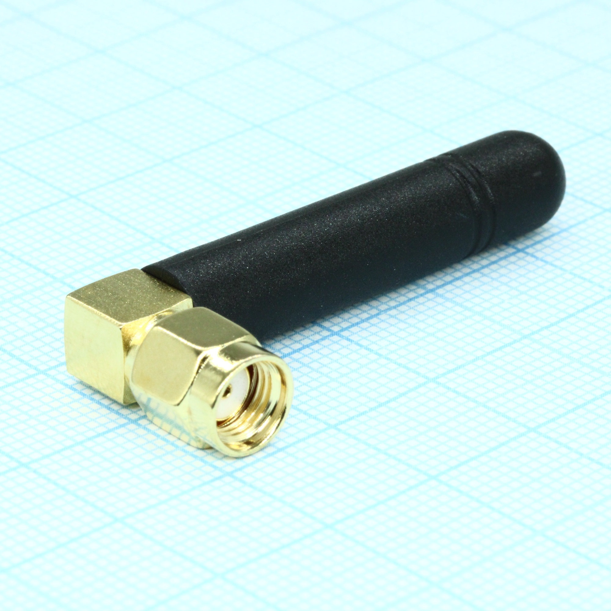 ANT 2.4 BY-2400-01 R/A RPSMA - Штыревая антенна на 2,4ГГц с RPSMA угловым разъемом, 50мм, 2,14 dBi