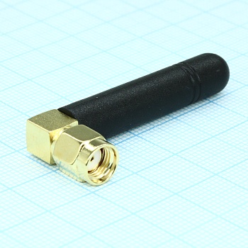 ANT 2.4 BY-2400-01 R/A RPSMA - Штыревая антенна на 2,4ГГц с RPSMA угловым разъемом, 50мм, 2,14 dBi