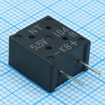 FMR0H104ZF - Ионистор 0.1Ф 5.5В -20%....80% (10.5х 6.5х 11.5мм) радиальный шаг 5мм 50Ом 85°C россыпь