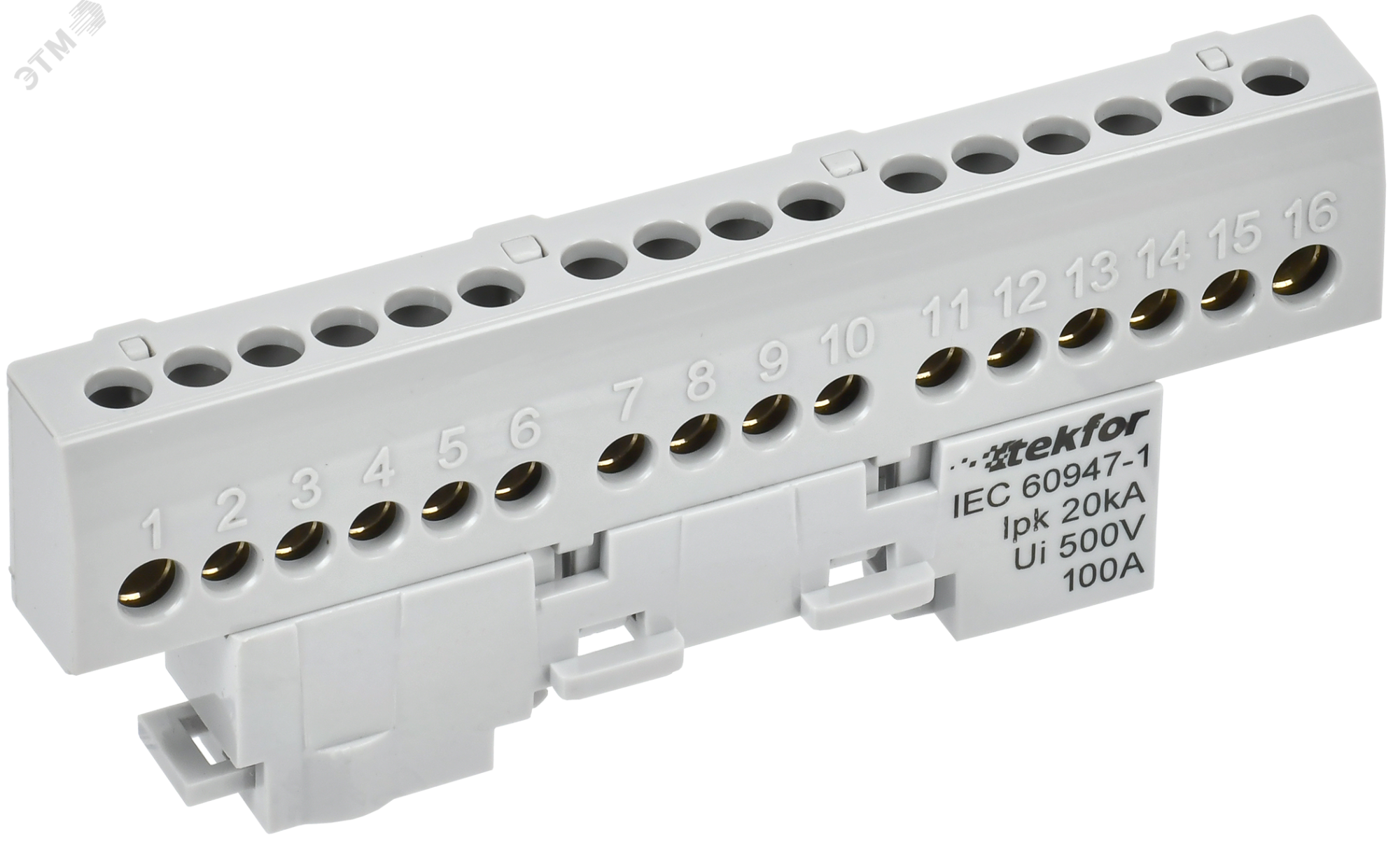 TEKFOR Шина L фаза изолированная на универсальном держателе 6х9-16-Ср IEK TF-NN10-16-KL-K03