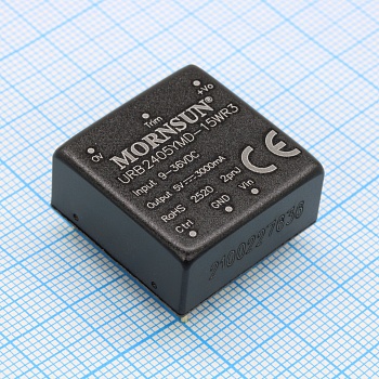 URB2405YMD-15WR3 - Преобразователь DC/DC 15 Вт вход 9...36 В выход 5 В 3 А (ТНТ)