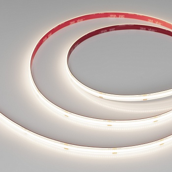 Лента герметичная COB-SE-X480-8mm 24V Day4000 (10 W/m, IP65, 5m) 045855 - Лента COB сплошной засветки без видимых светодиодов, герметичная IP65 (SE - силиконовое покрытие). Светодиоды CSP 480 шт/м (2400шт на 5м). Цвет свечения ДНЕВНОЙ 4000K, высокий индек