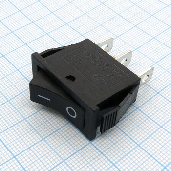 DS SC-7-102 ON-ON - 2 положения клавиши, 1 группа контактов на переключение, 250V 15A, ширина контактов 6.3мм