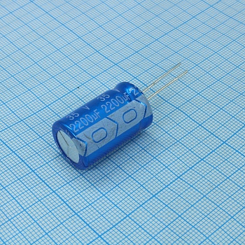 JRC1V222M07501600260000B - Конденсатор алюминиевый электролитический 2200мкФ 35В ±20% (16х26мм) радиальный 7.5мм 0.018Ом 2820мА 2000час 105°C россыпь