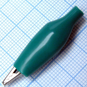 крокодил   8001 GREEN(1225) - зажим типа крокодил