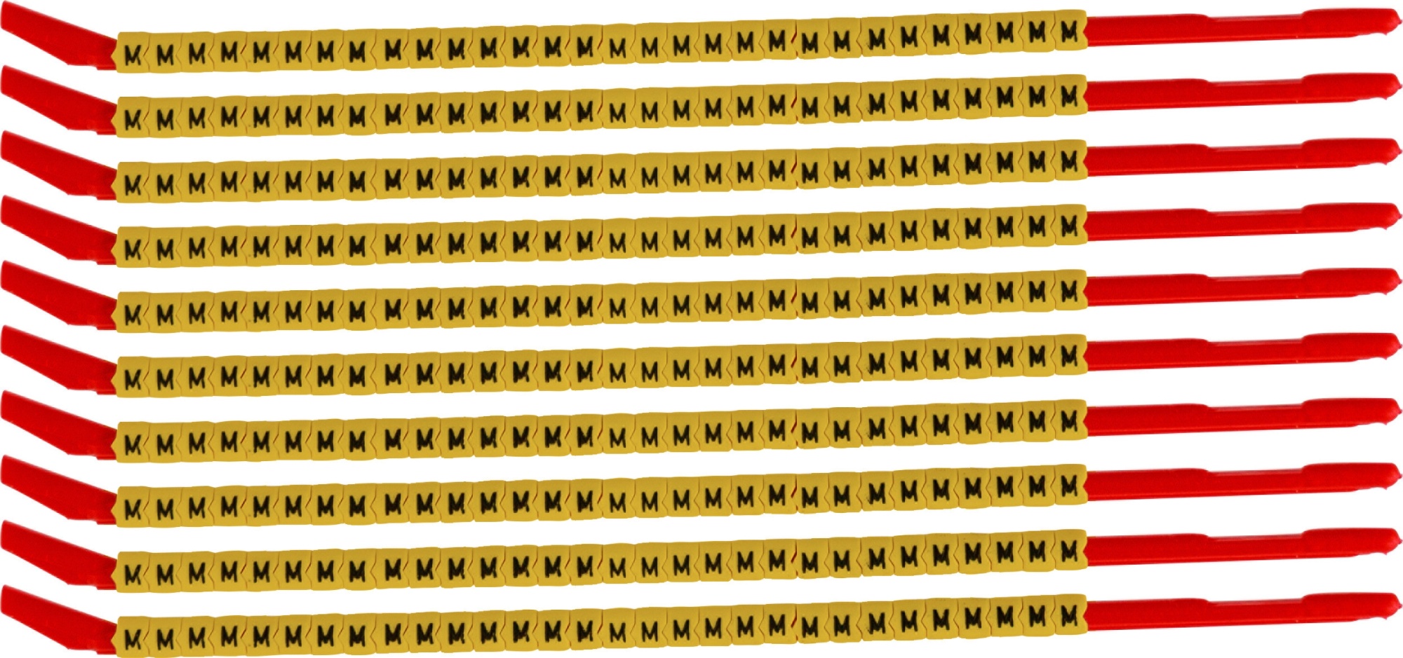 brd333122 - SCNG-10-M клипсы жёлтые, 300шт/упак, для провода 2,8-3,4мм диаметра, легенда M