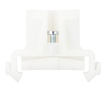 Концевой стопор 9708 / S35 - Концевой стопор на рейку DIN35, тип зажима: винт, ширина: 5 мм, цвет: белый, пластик