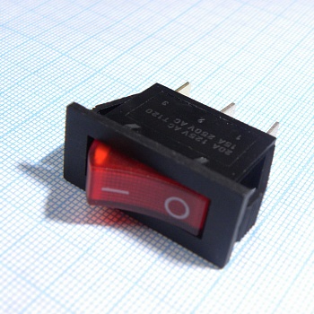 SWR 101-2С3 Ч/К IRS - Переключатель клавишный с подсветкой