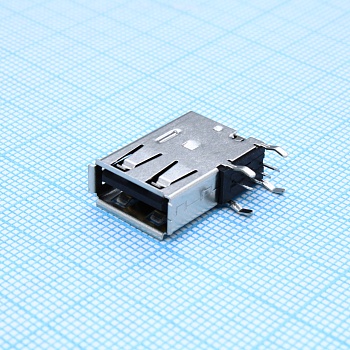 482040001 - Разъем USB, Тип A, USB 2.0, розетка угловая, 4 контакта лоток