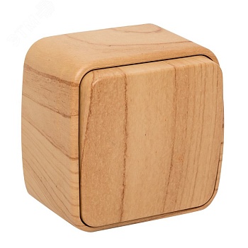 Выключатель 1-клавишный ОП Минск 10А светлое дерево EGV10-021-30