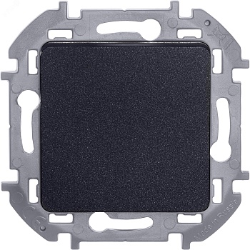 Выключатель кнопочный Inspiria 6А 250В без фиксации НО/НЗ механизм антрацит Leg 673693