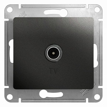 Розетка телевизионная TV Glossa коннектор механизм антрацит SE GSL000793